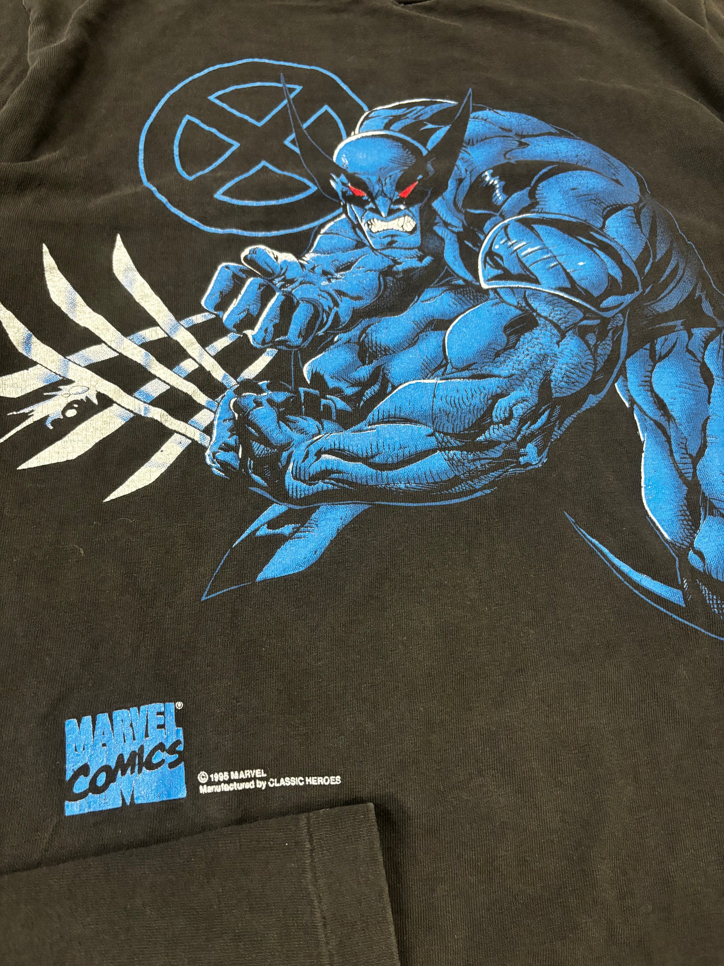 1995 wolverine marvel t shirt double sided