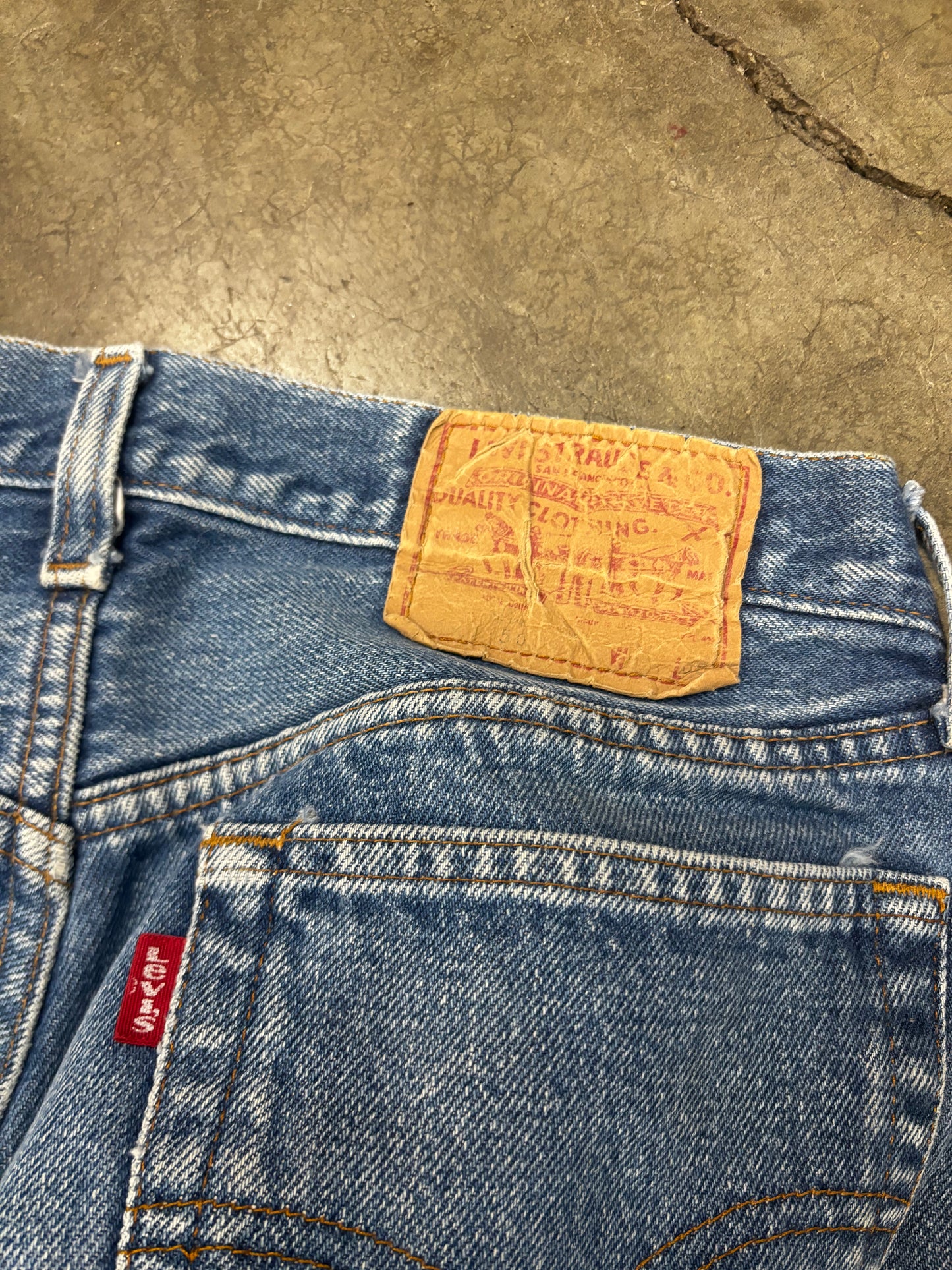 70s Levis 501 selvedge denim