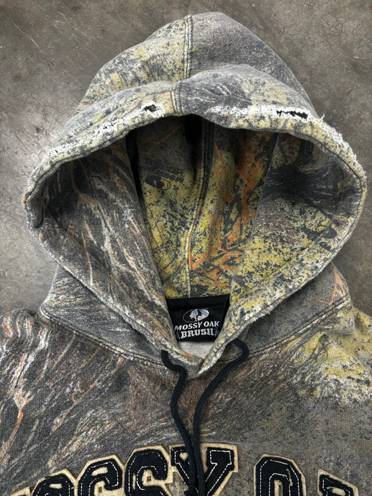 Vtg Mossy oak camo hoodie faded